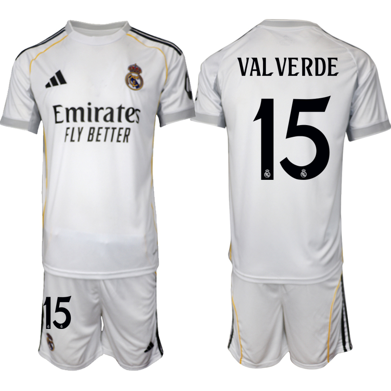Men 2025-2026 Club Real Madrid home White #15 Soccer Jersey->real madrid jersey->Soccer Club Jersey